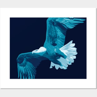 Blue Ocean Eagle Posters and Art